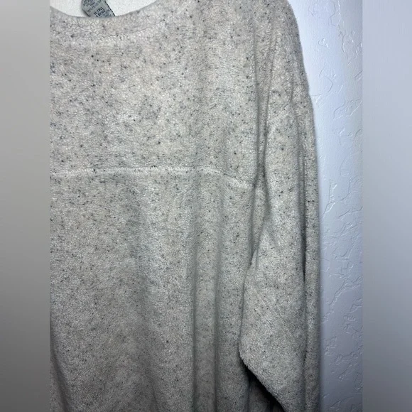 RARE Vintage LL Bean Sherpa Fleece Pullover Sweater Mens XL Tall 0 Bkw2 Marled - Picture 2 of 8